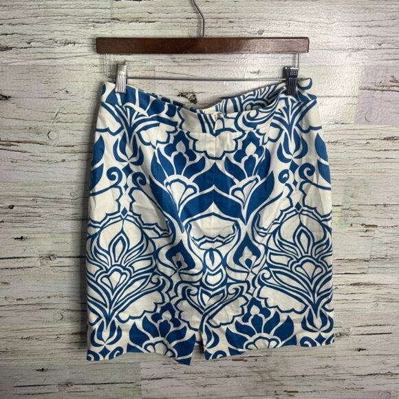 Etcetera Women Skirt Sz 10 blue white floral - Picture 7 of 7